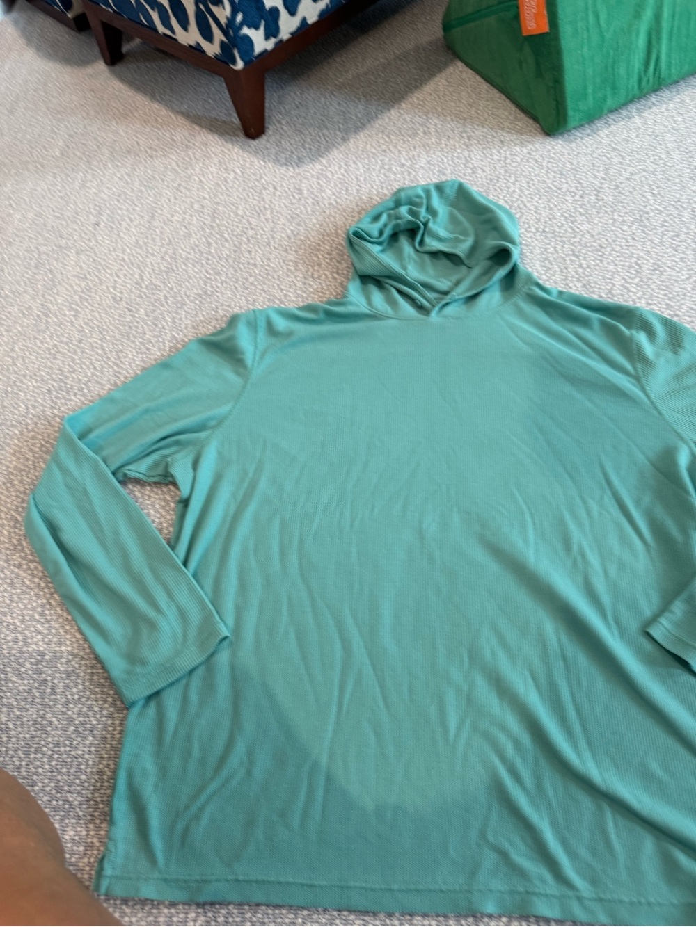 johnnie-O Mint Green Hooded Long-Sleeve Top